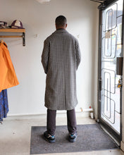 Load image into Gallery viewer, Universal Works - Long Swing Overcoat - Olive Cortina Tweed -back men
