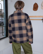 Load image into Gallery viewer, Universal Works - Lumber Jacket - Navy Mix Wool Fleece - back
