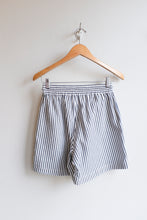 Load image into Gallery viewer, Universal works - Pleated Track Short - Grey Stripe - flat back
