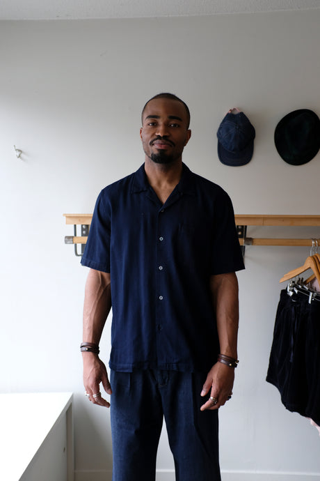 Road Shirt - Road Shirt - Indigo Herringbone - front
