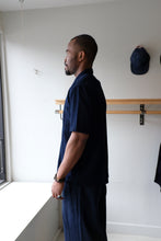 Load image into Gallery viewer, Road Shirt - Road Shirt - Indigo Herringbone - side
