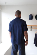 Load image into Gallery viewer, Road Shirt - Road Shirt - Indigo Herringbone - back
