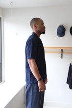 Load image into Gallery viewer, Road Shirt - Road Shirt - Indigo Herringbone - side

