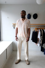 Load image into Gallery viewer, Universal Works - Road Shirt - Road Shirt - White/Orange Stripe - front
