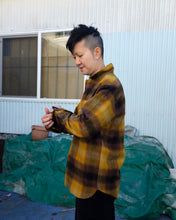 Load image into Gallery viewer, Universal Works - Work Shirt - Mustard Check Flannel - side
