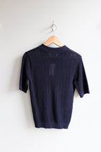 Load image into Gallery viewer, Wemoto - Feli Knit Polo - Navy Blue - flat back
