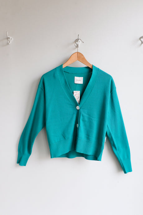 Wemoto - Hazel Cardigan - Teal - flat front