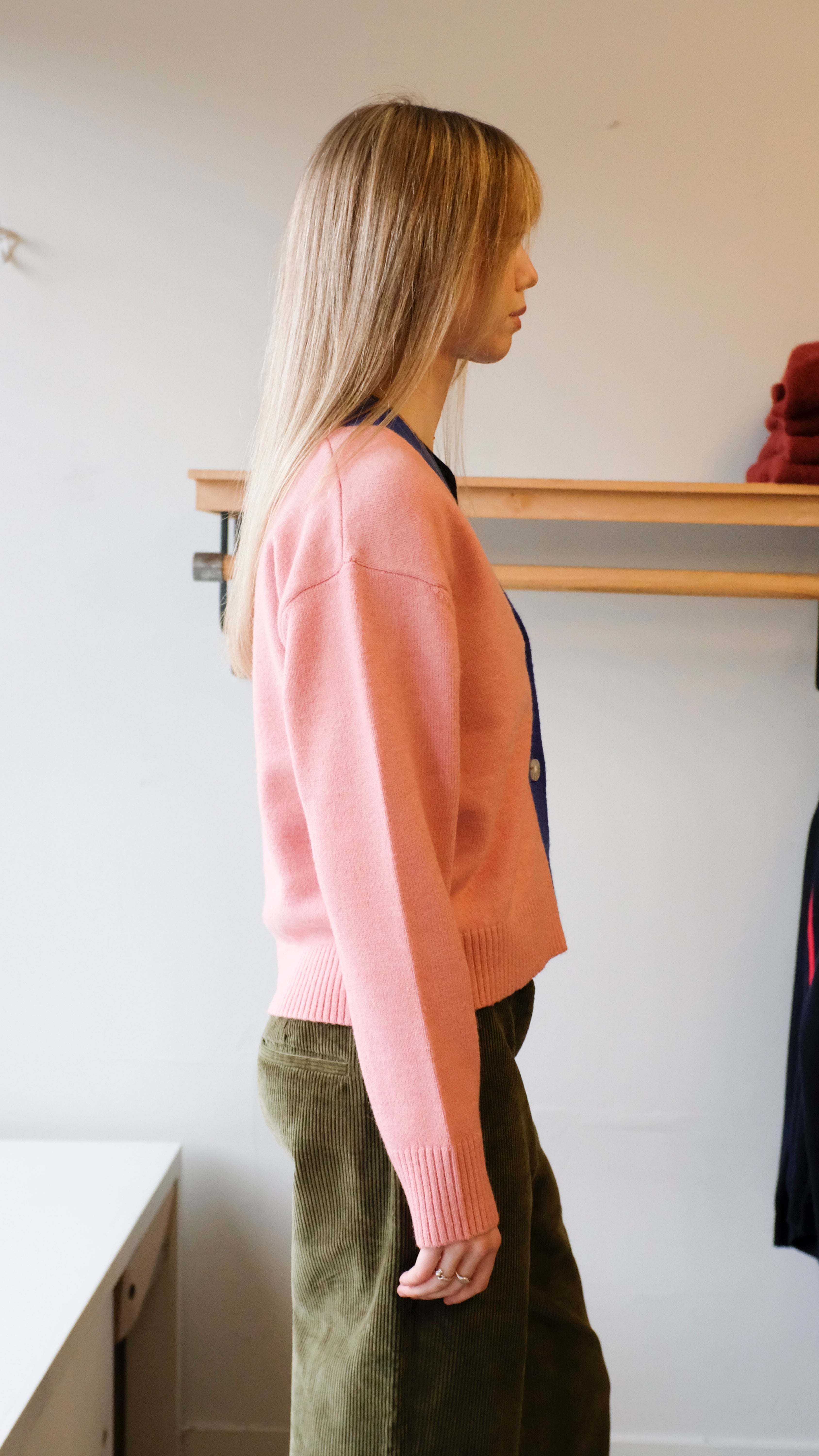 Wemoto - Ruth Cardigan - Pink  - flat side
