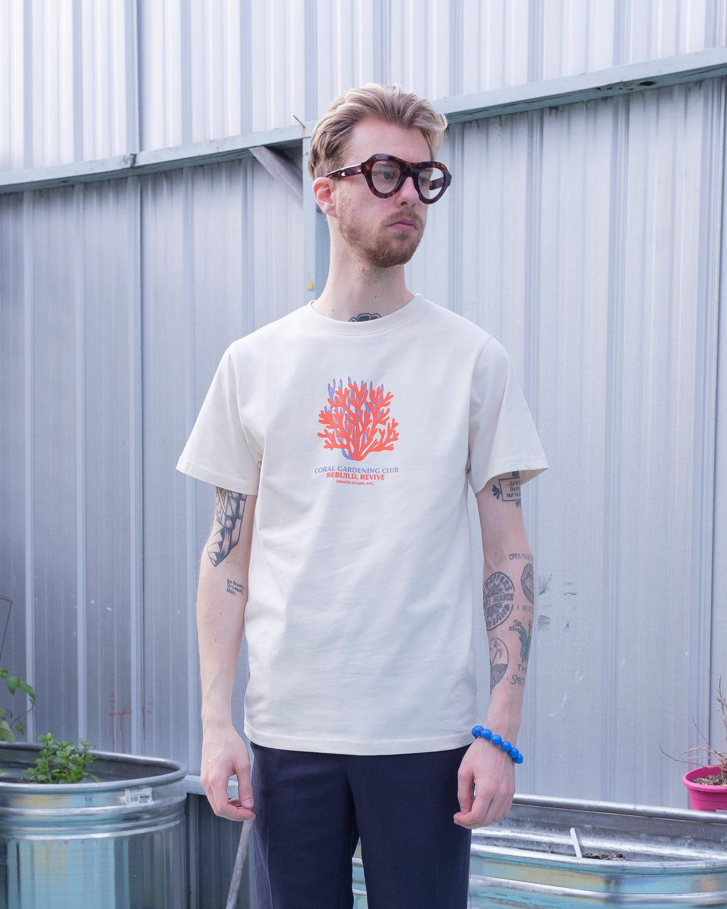 Wemoto - Coral Tee - Natural - men - front