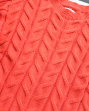 Load image into Gallery viewer, Wemoto - Tara Cable Knit Sweater - Burnt Hena - detail
