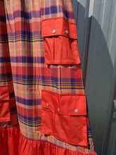 Load image into Gallery viewer, W&#39;menswear Summer Fortune Pocket Dress - Plaid - front closeup of side pockets
