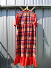 Load image into Gallery viewer, W&#39;menswear Summer Fortune Pocket Dress - Plaid - back
