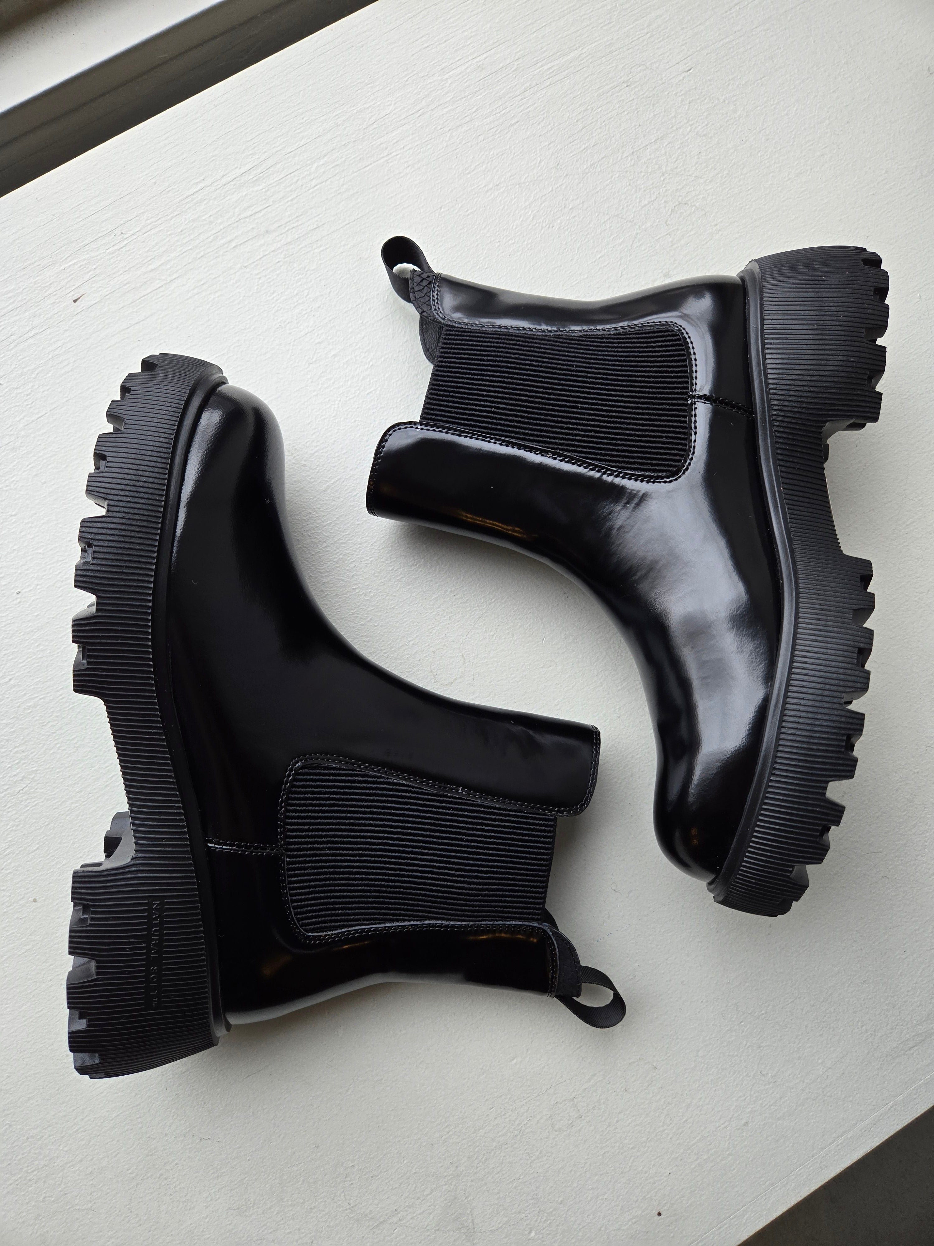 Aya Chelsea Boot - Black Patent