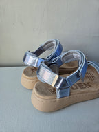 Line Sandal - Metallic Ice Blue