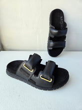Load image into Gallery viewer, Woden Lisa Leather Sandal - Black

