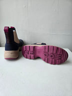 Woden Siri Waterproof Boot - Dark Navy/Taupe