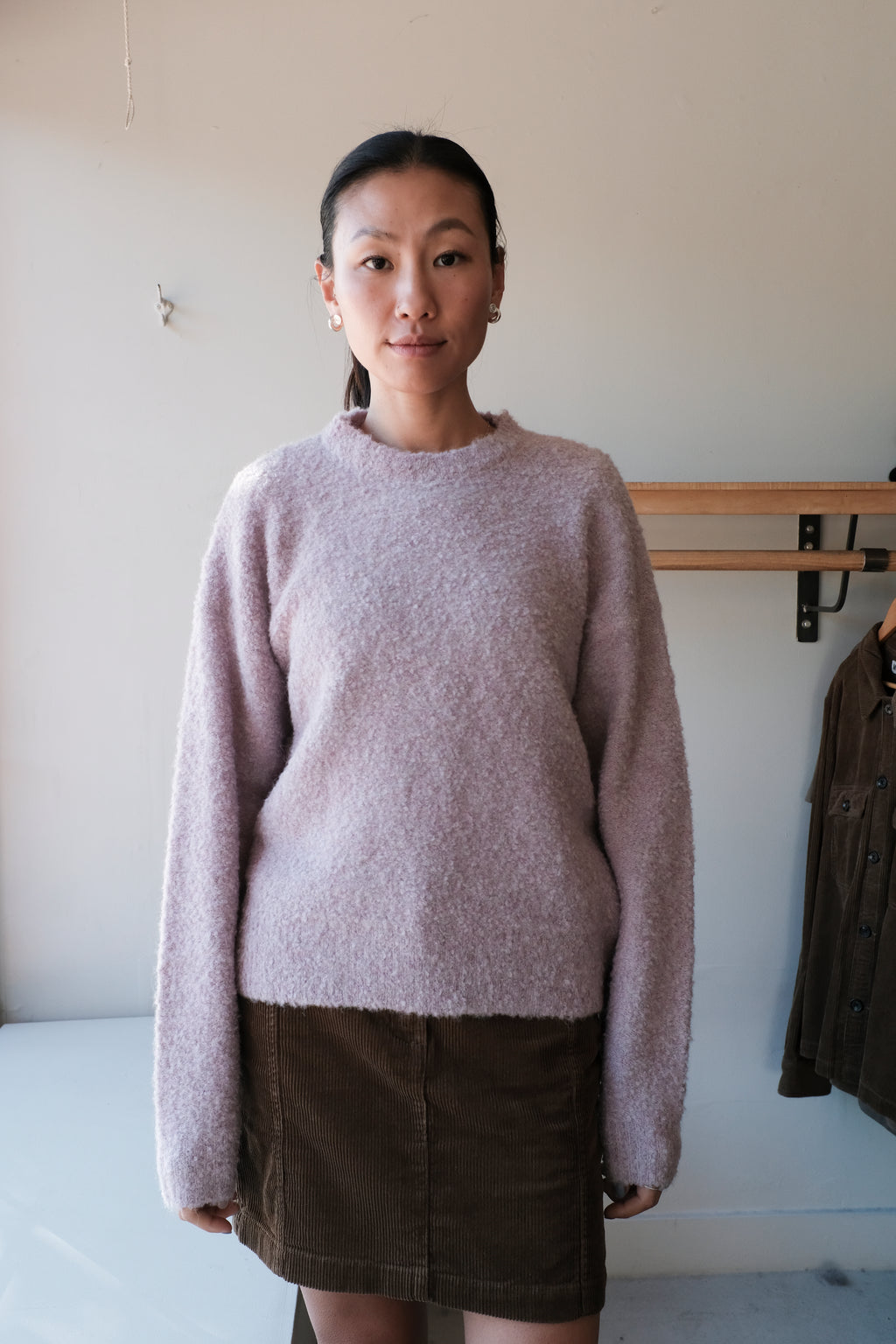 Kurt Loop Crew Sweater - Dusty Violet