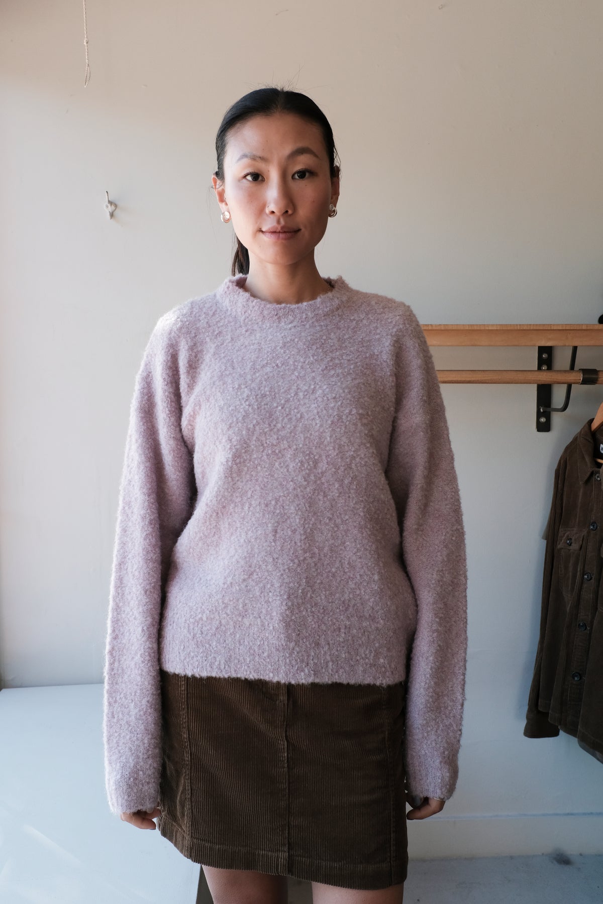 Kurt Loop Crew Sweater - Dusty Violet