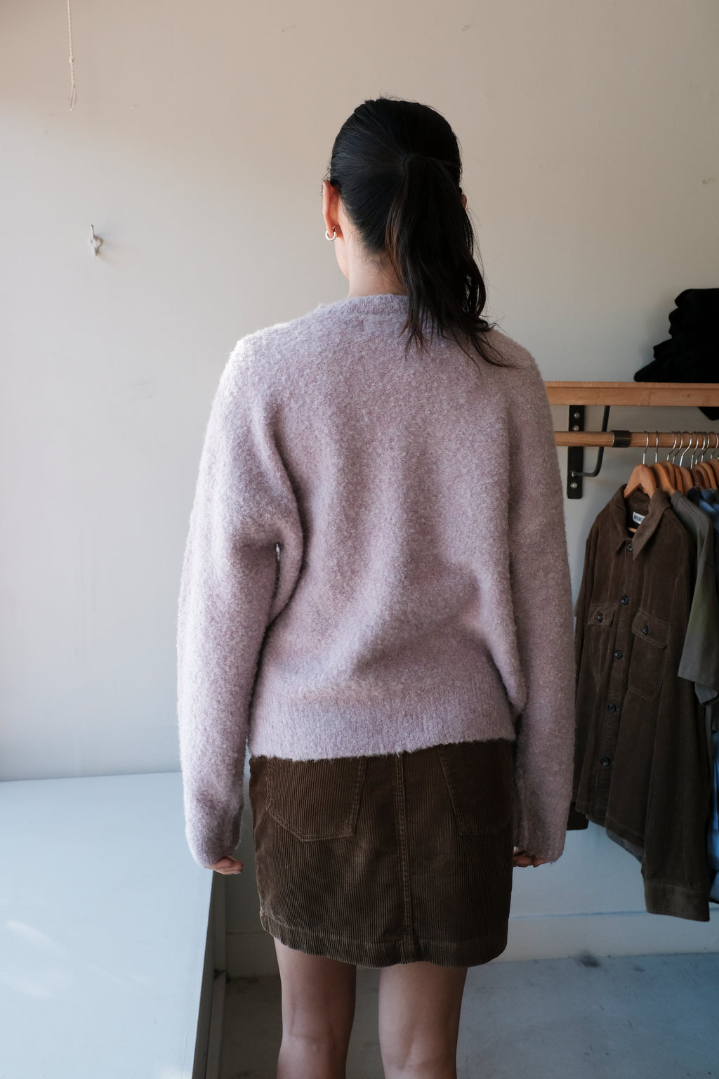 Kurt Loop Crew Sweater - Dusty Violet