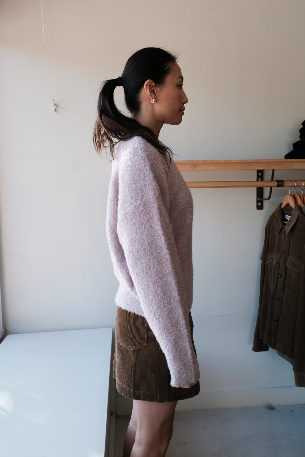 Kurt Loop Crew Sweater - Dusty Violet