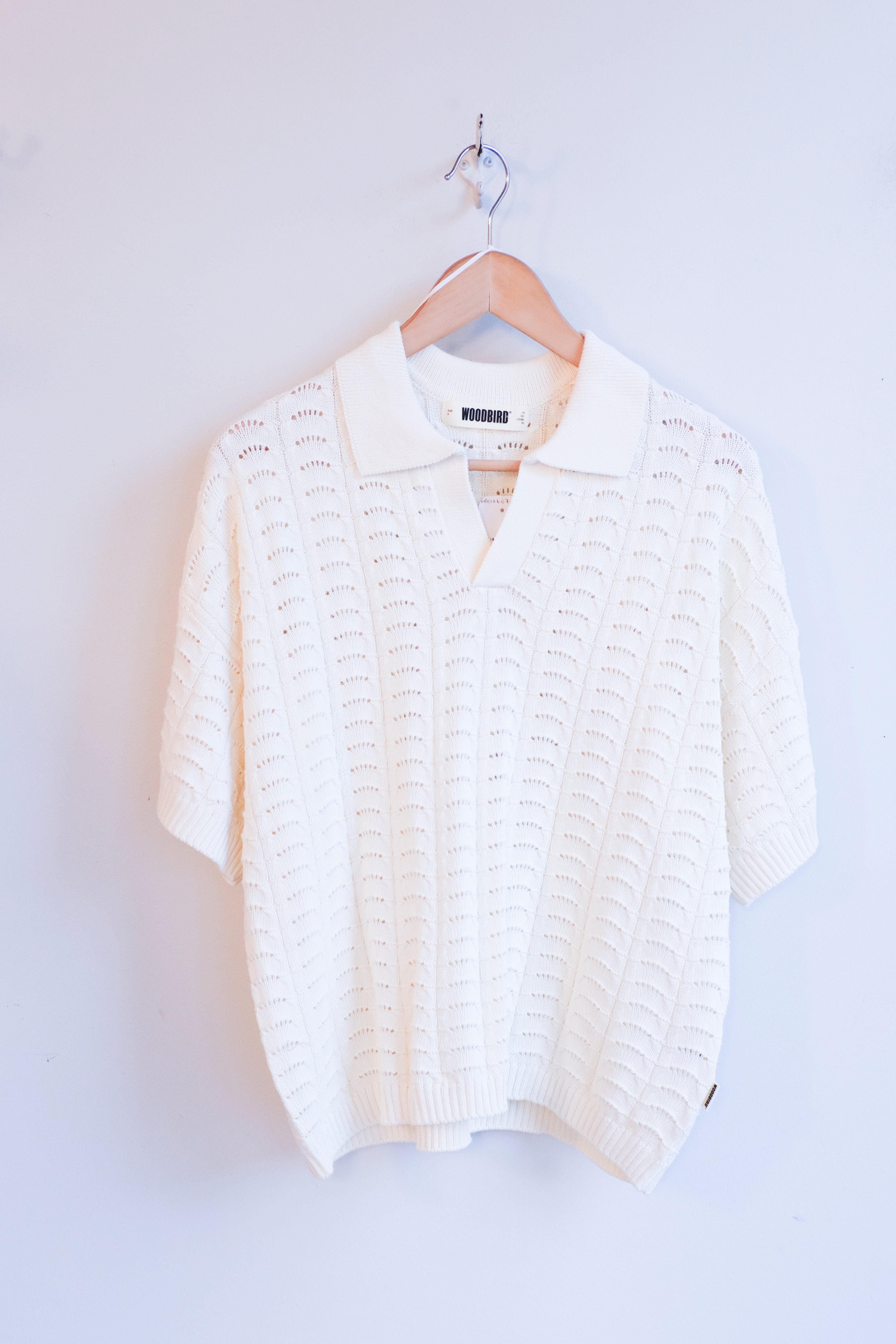 Woodbird - Shimo Wave Polo - Off-White - front
