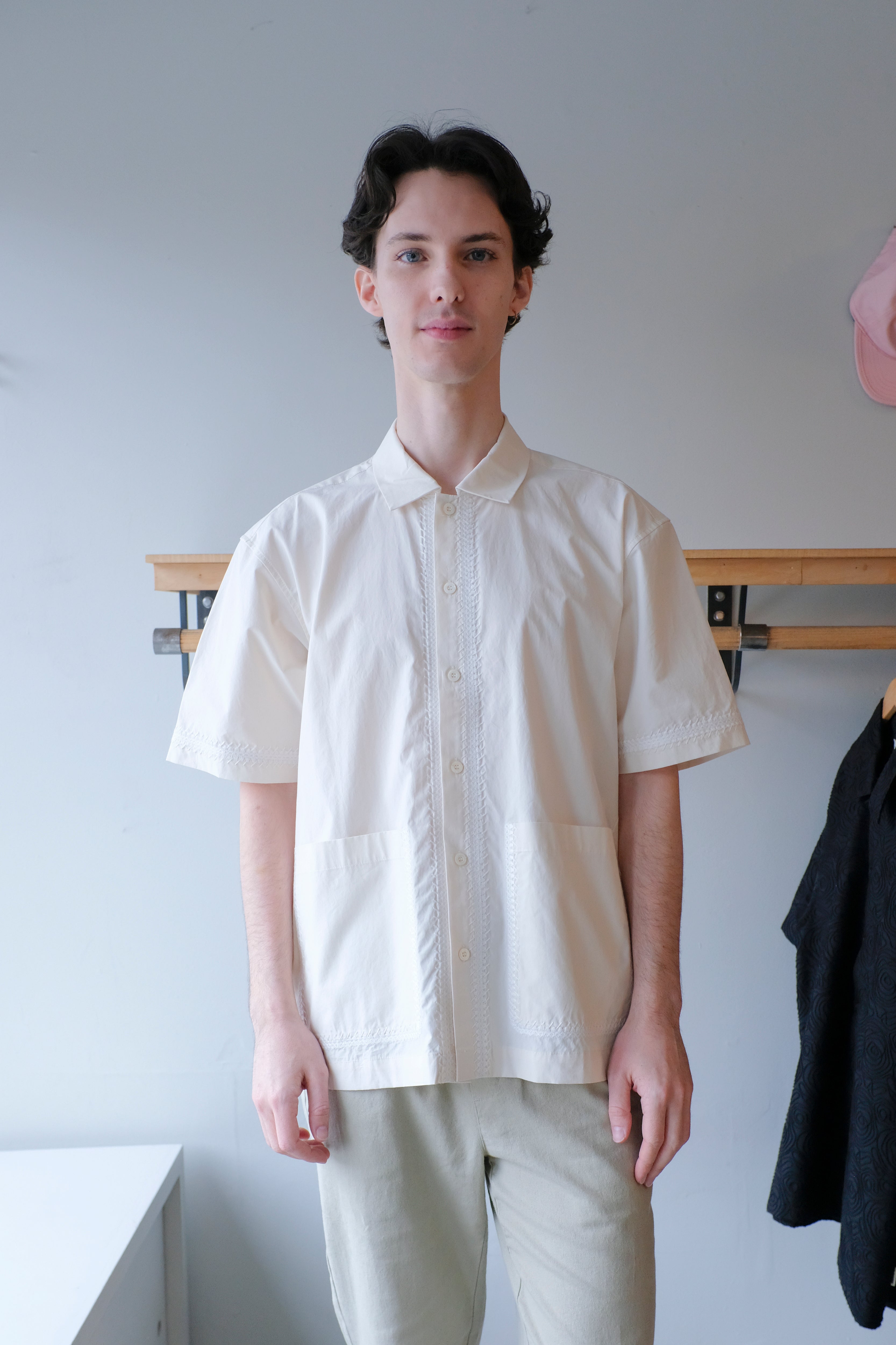 Woodbird - Wang Line Shirt - Off-White - front