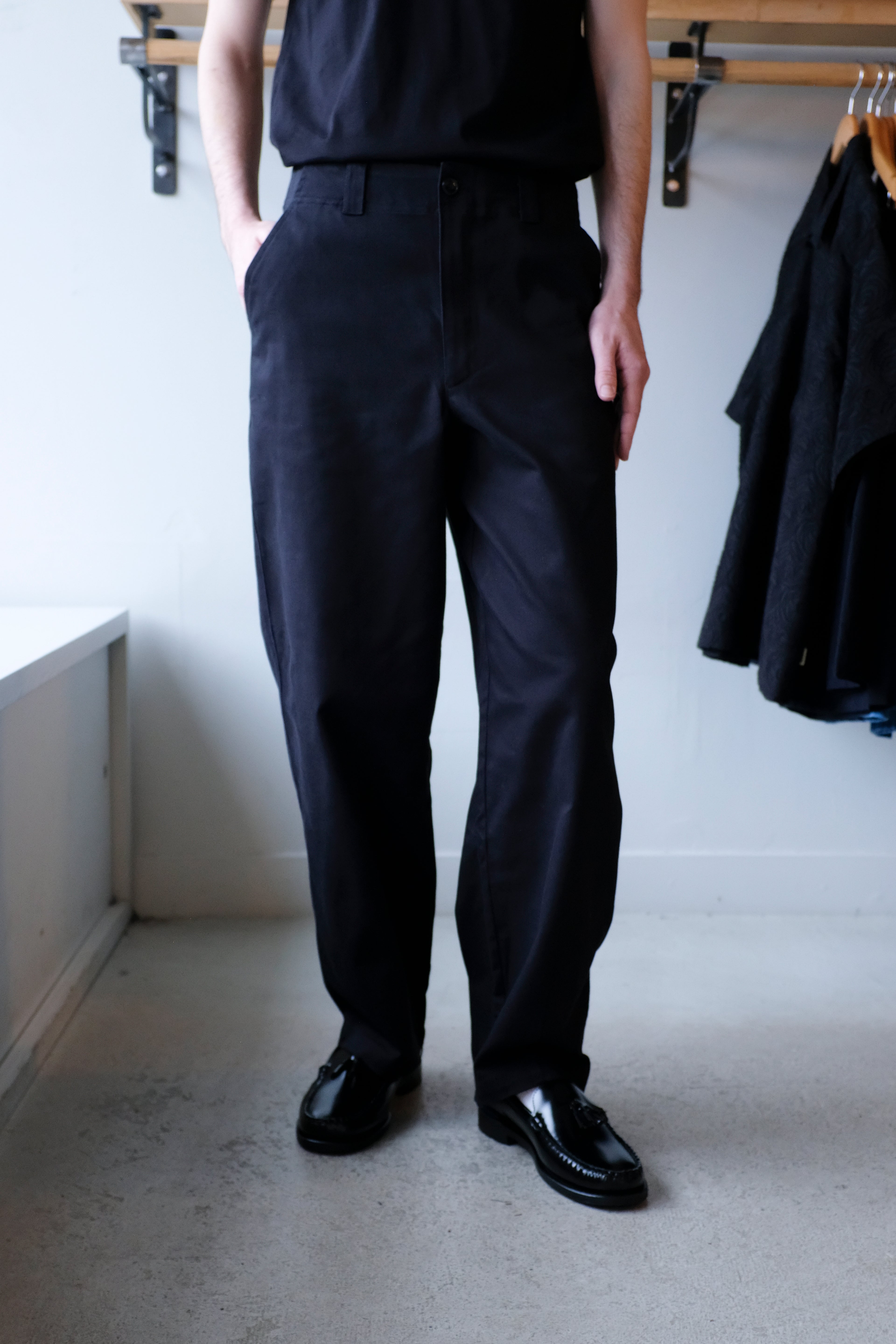 Woodbird - Wu Chino Pants - Black - front