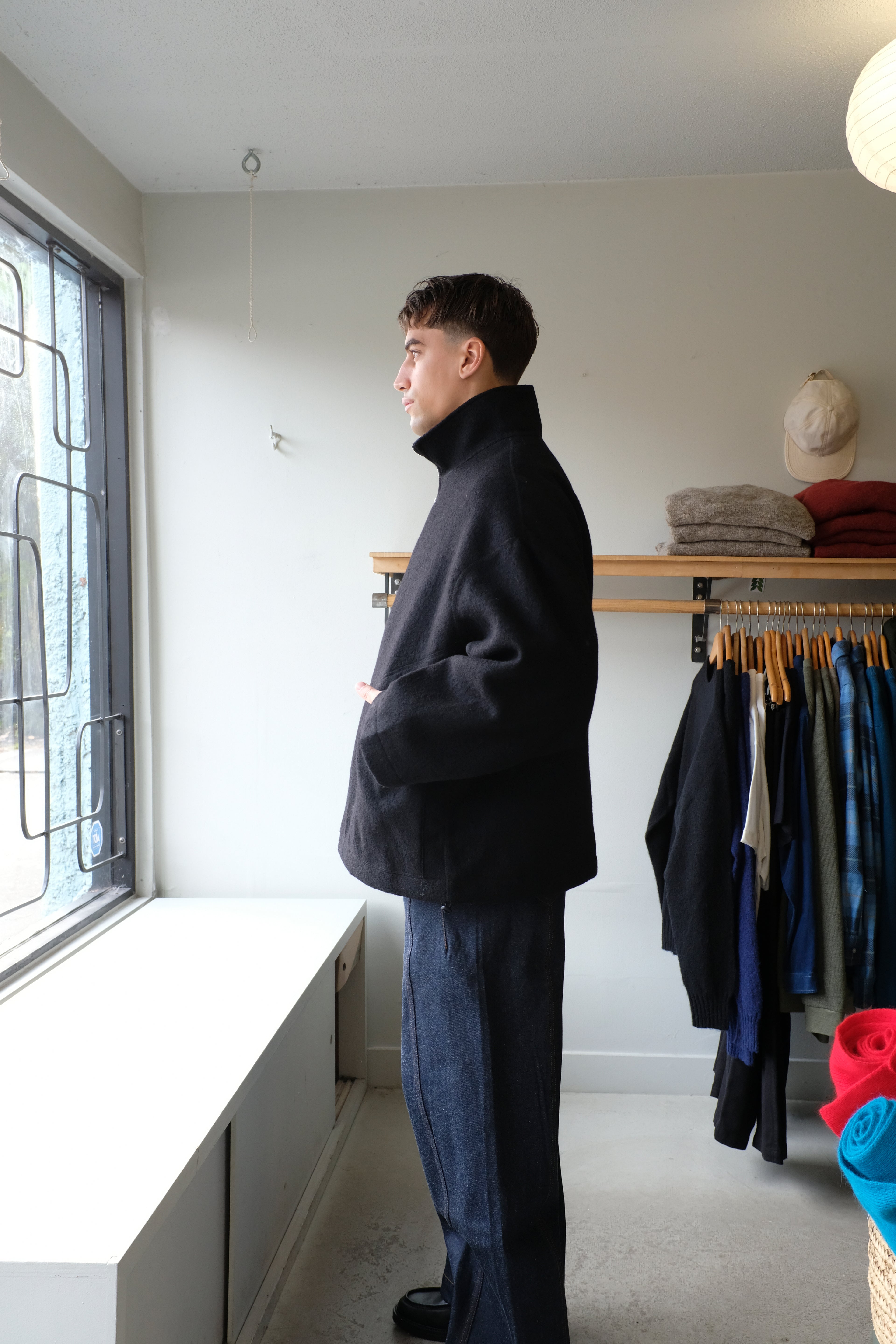 YMC - Aaron Zip Jacket - Black - flat side