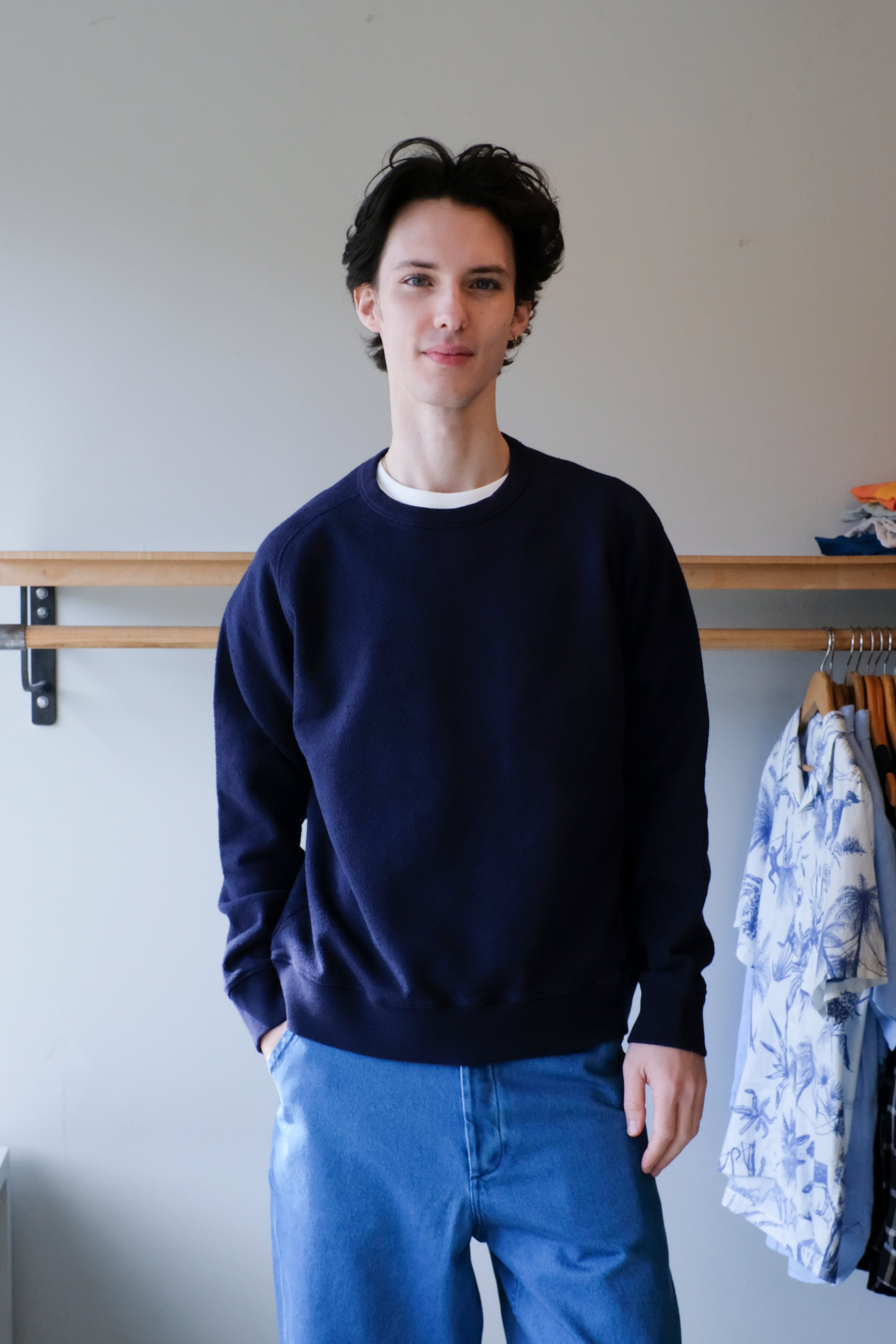 Almost Grown Sweatshirt (Men's) - Navy Textured