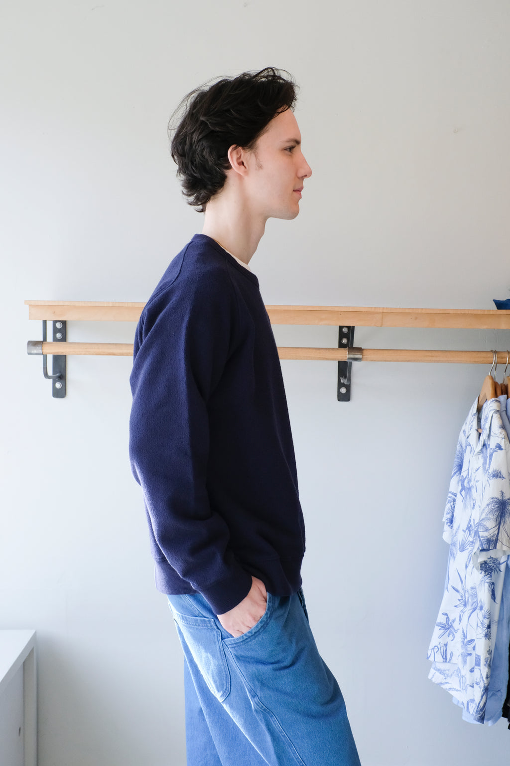 Almost Grown Sweatshirt (Men's) - Navy Textured