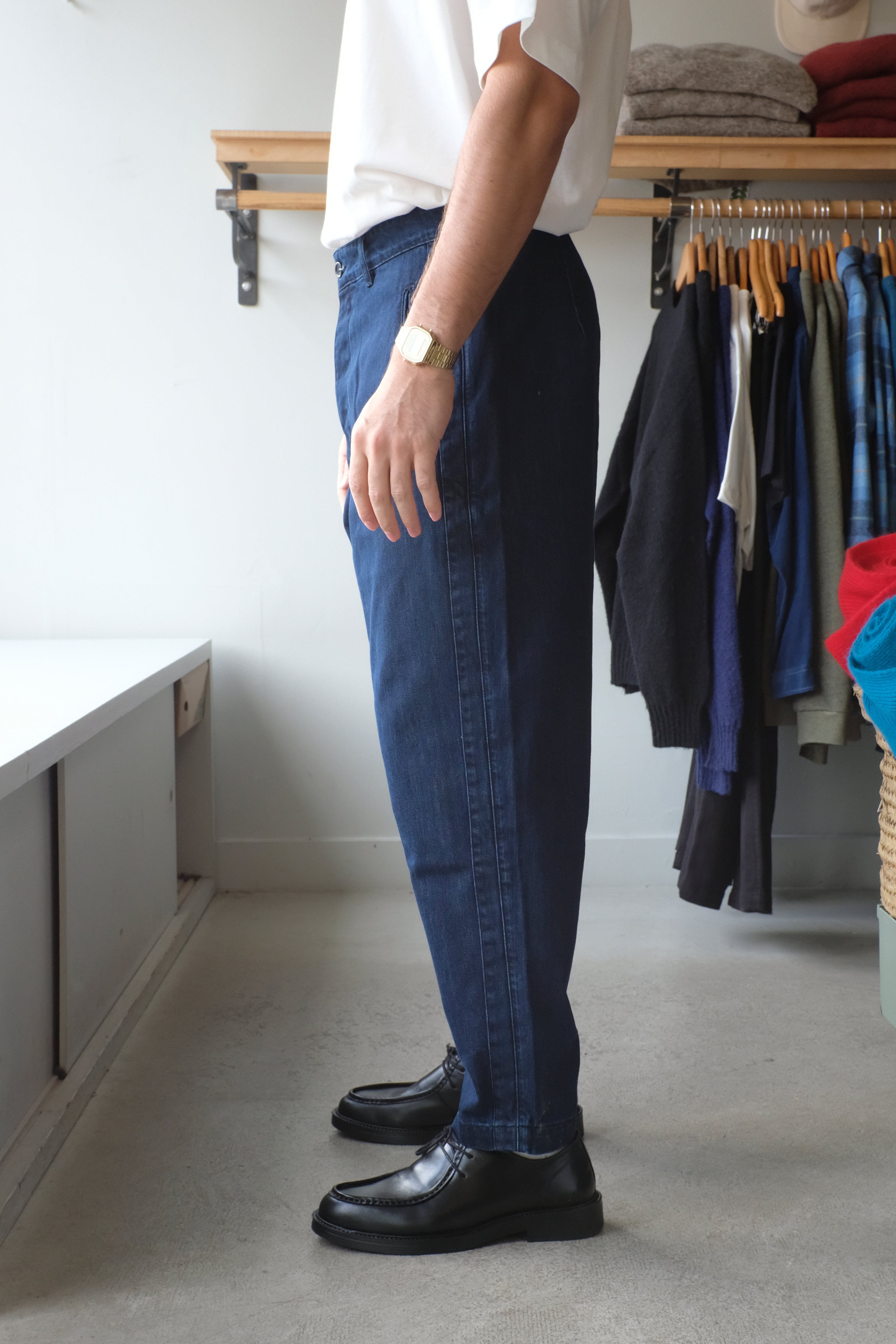 YMC - Babe Ruth Trouser - Indigo - flat side