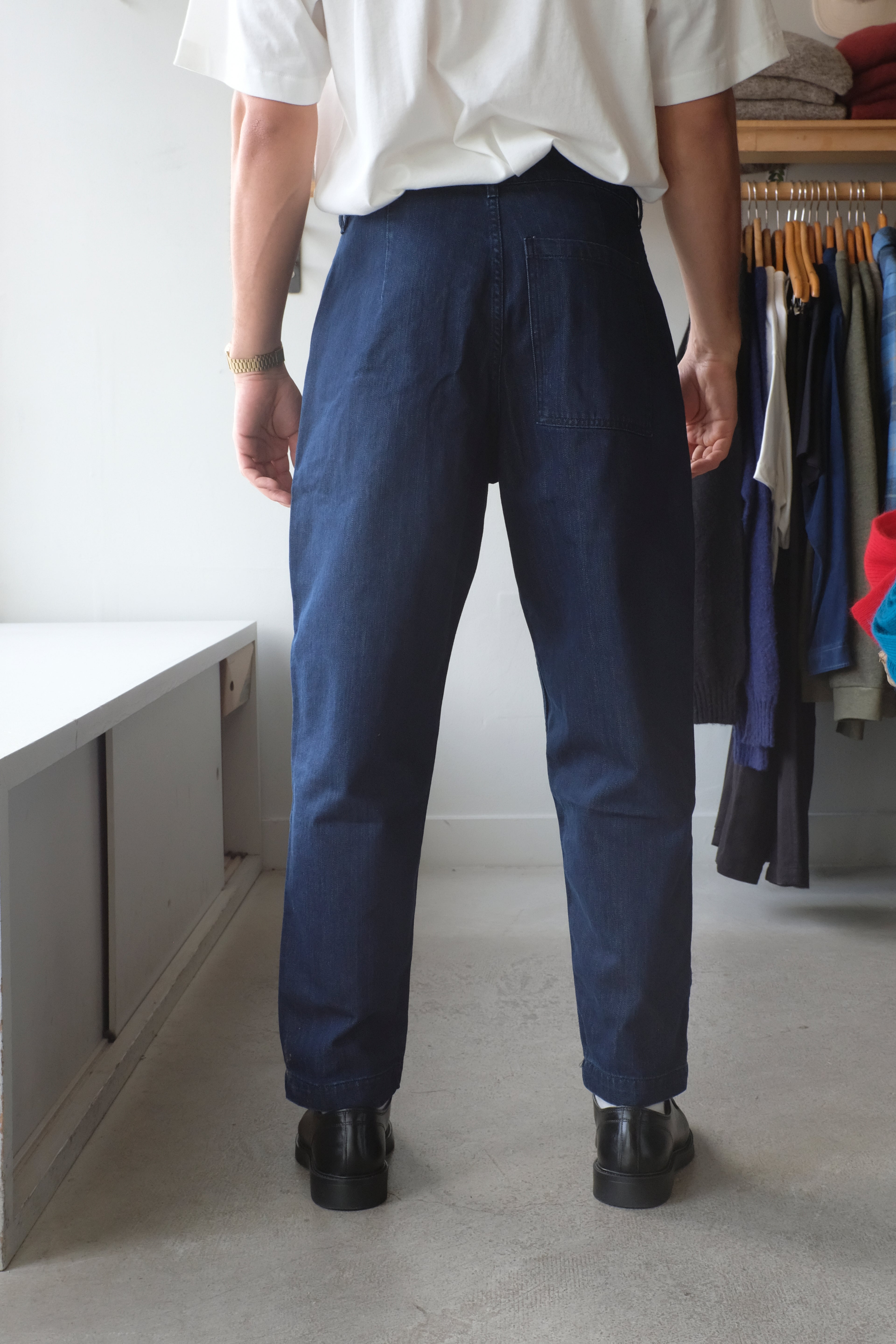 YMC - Babe Ruth Trouser - Indigo - flat back