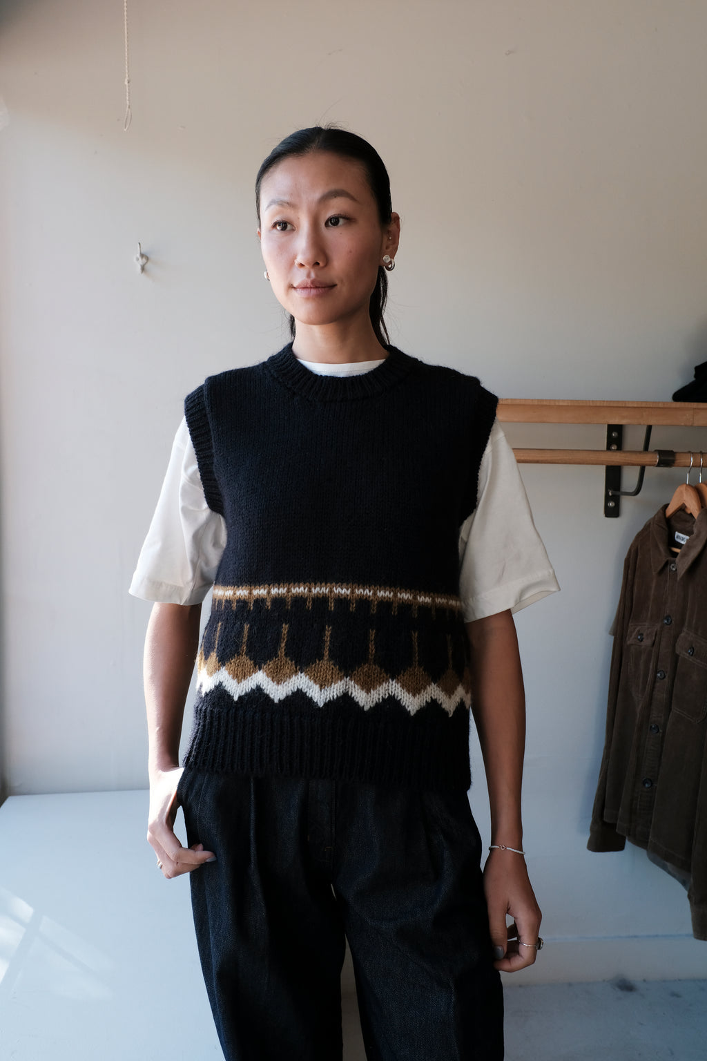 Coda Knit Vest - Navy Multi