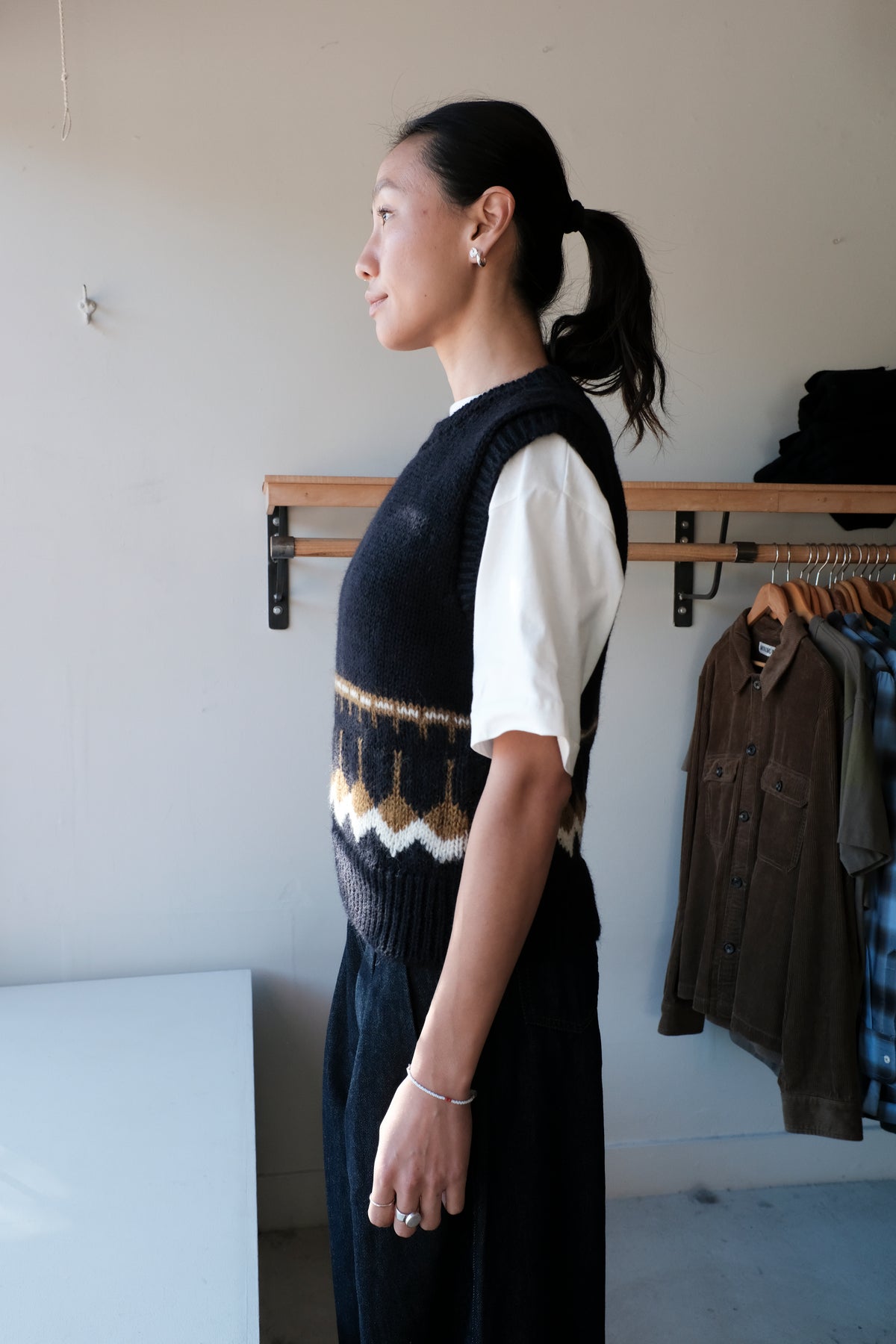 Coda Knit Vest - Navy Multi