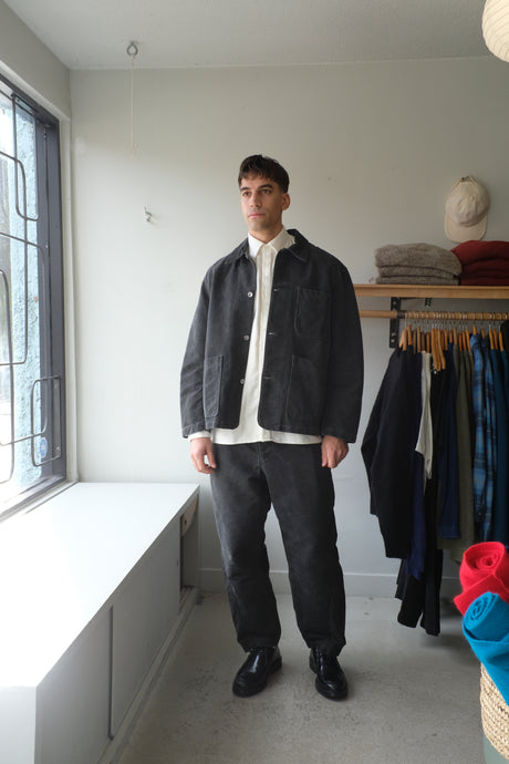 YMC - Twisted Seam Jean - Charcoal - flat front