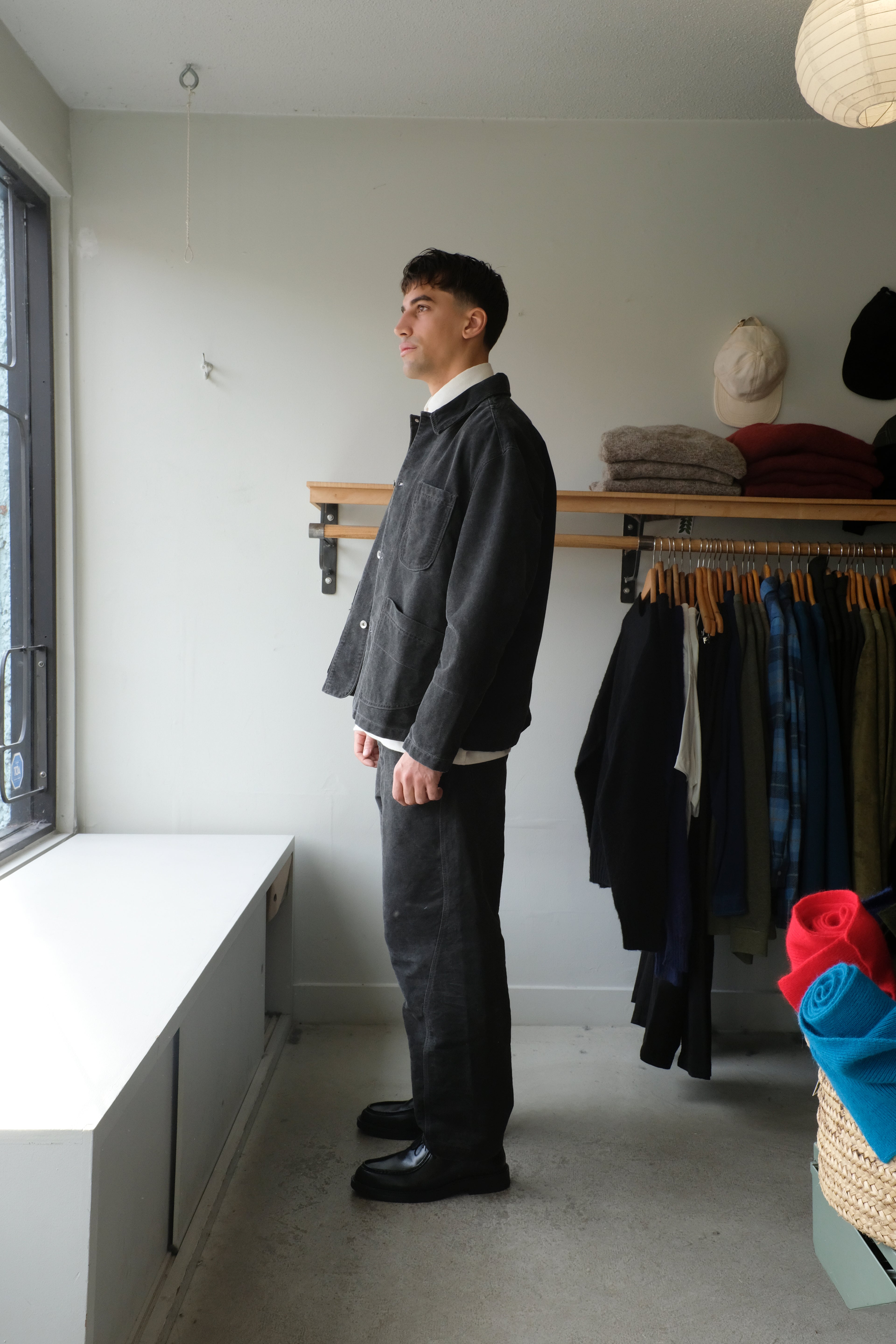 YMC - Twisted Seam Jean - Charcoal - flat side