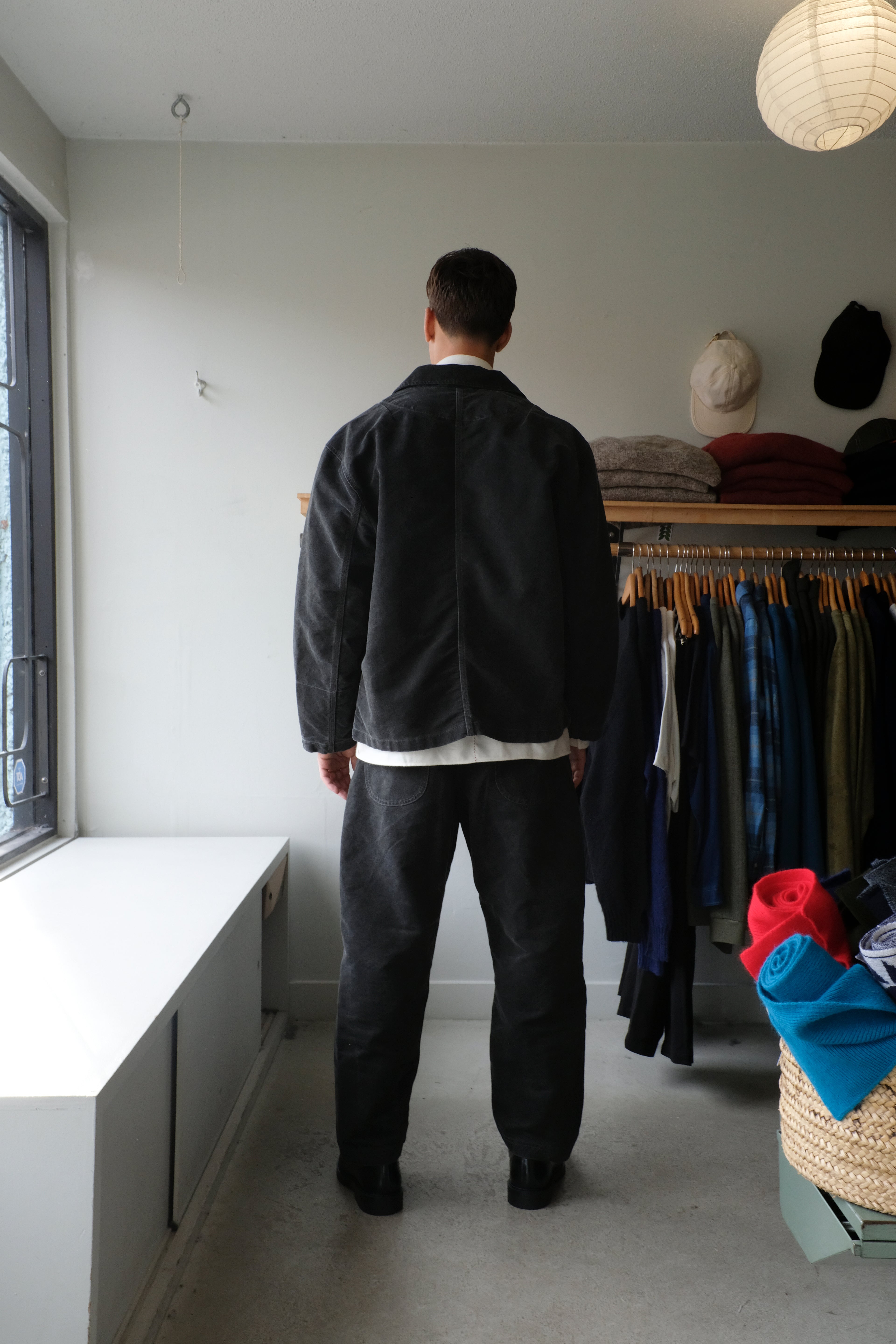 YMC - Twisted Seam Jean - Charcoal - flat back