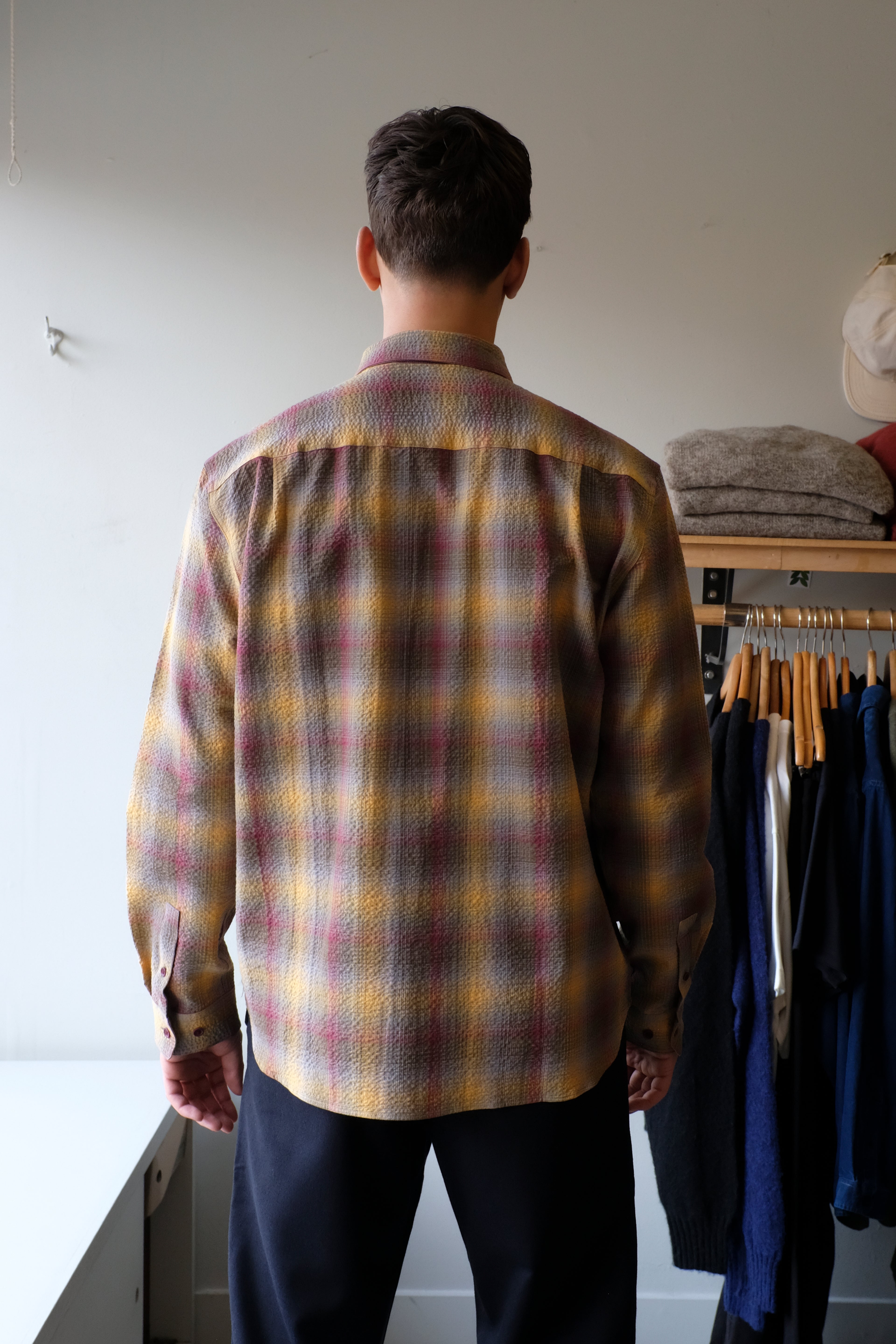 YMC - Curtis Shirt - Multi Check - flat back