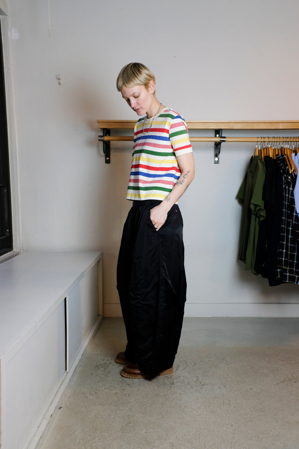 Thinking Mu - Zowie R Tee - Med Stripes - Side