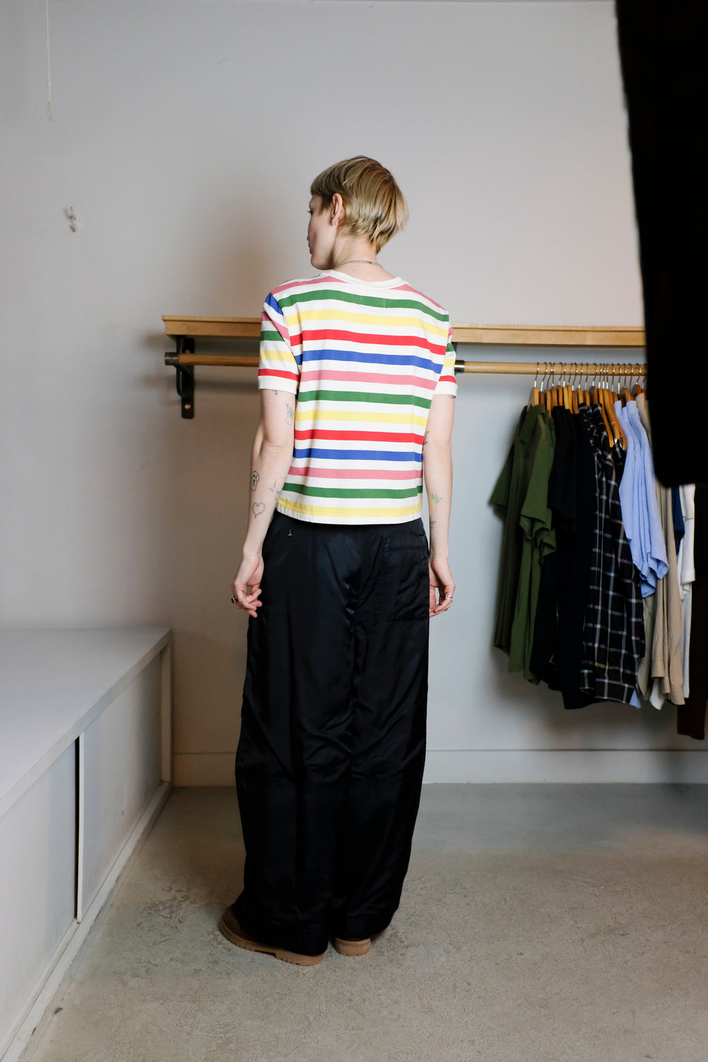 Thinking Mu - Zowie R Tee - Med Stripes - Back
