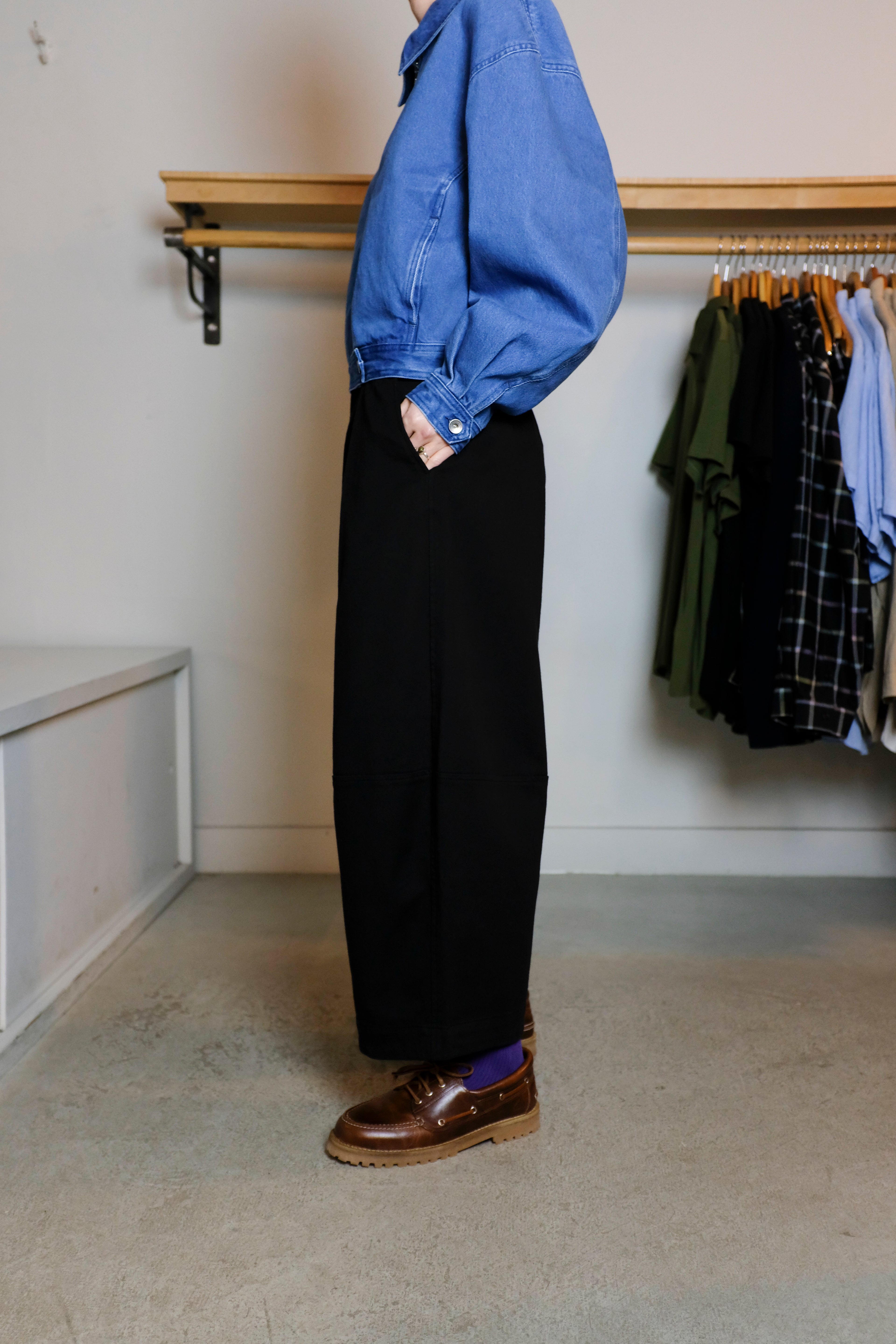 YMC - Deadbeat Trouser (Women's) - Black Twill - Side