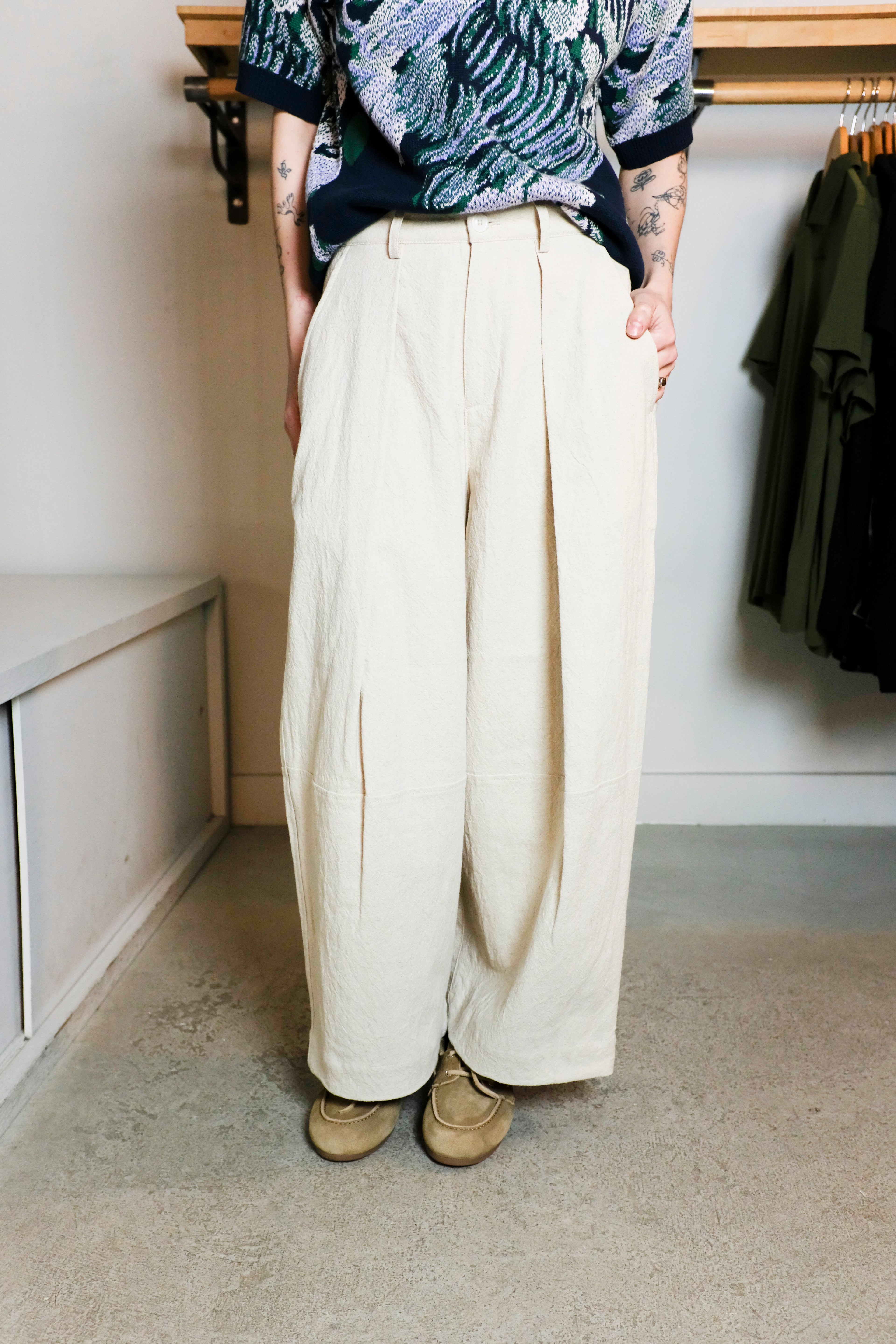 YMC - Deadbeat Trouser (Women's) - Stone - Front
