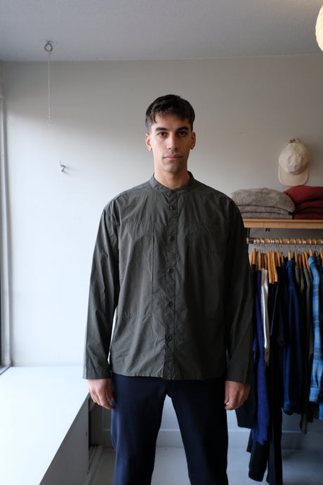 YMC - Hawkeye Shirt - Olive - flat front