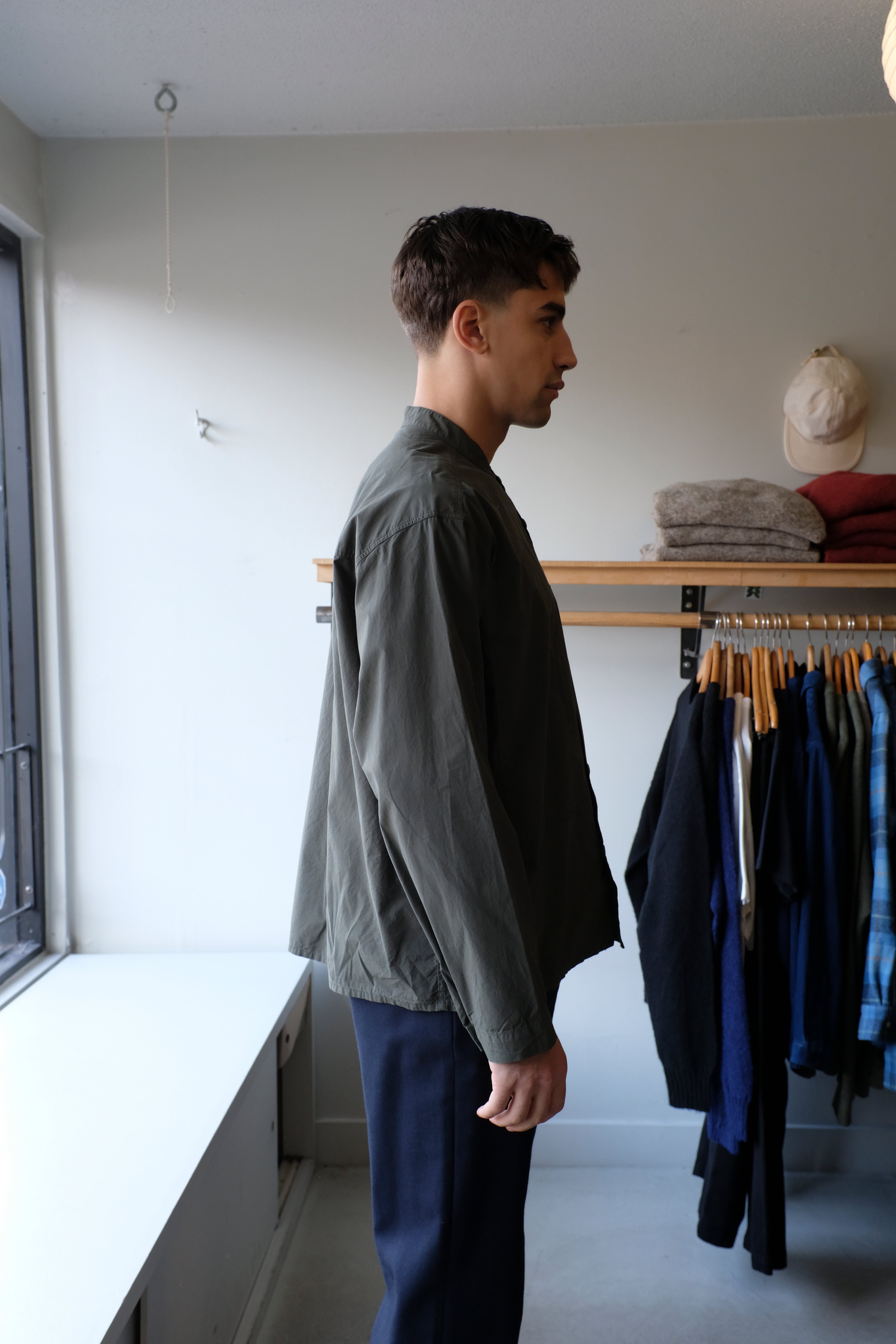 YMC - Hawkeye Shirt - Olive - flat side