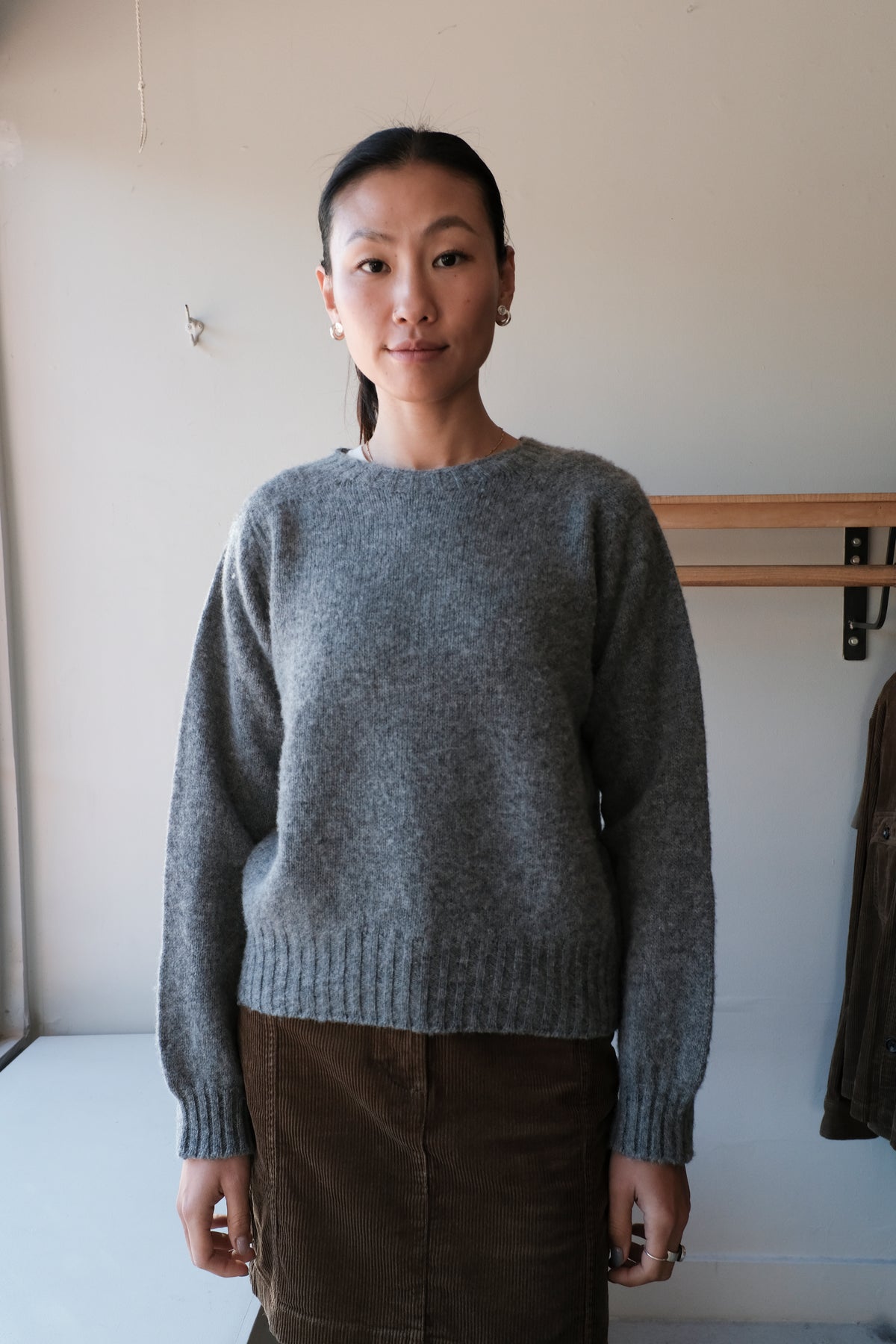 Jets Crew Sweater - Grey