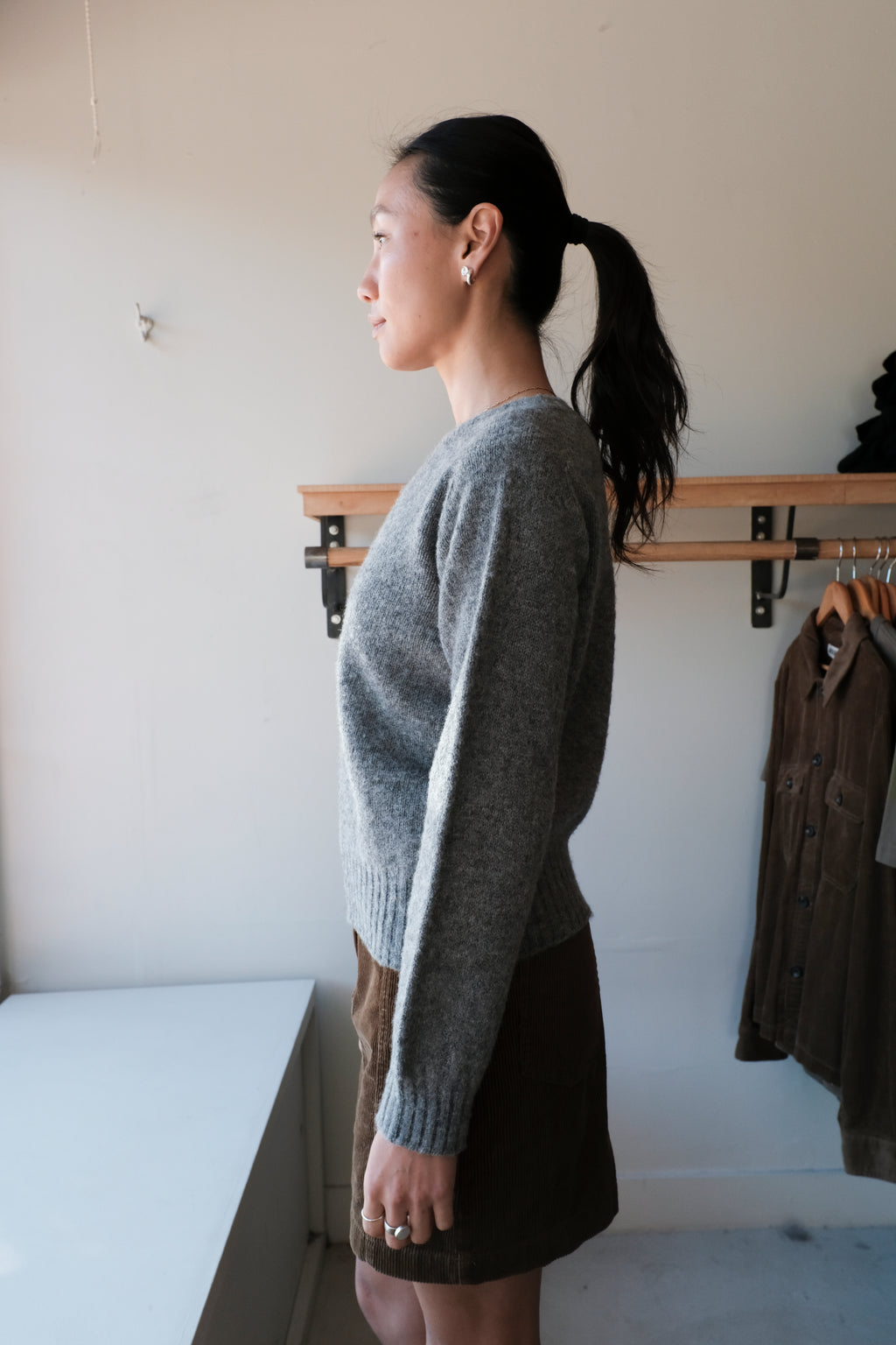 Jets Crew Sweater - Grey