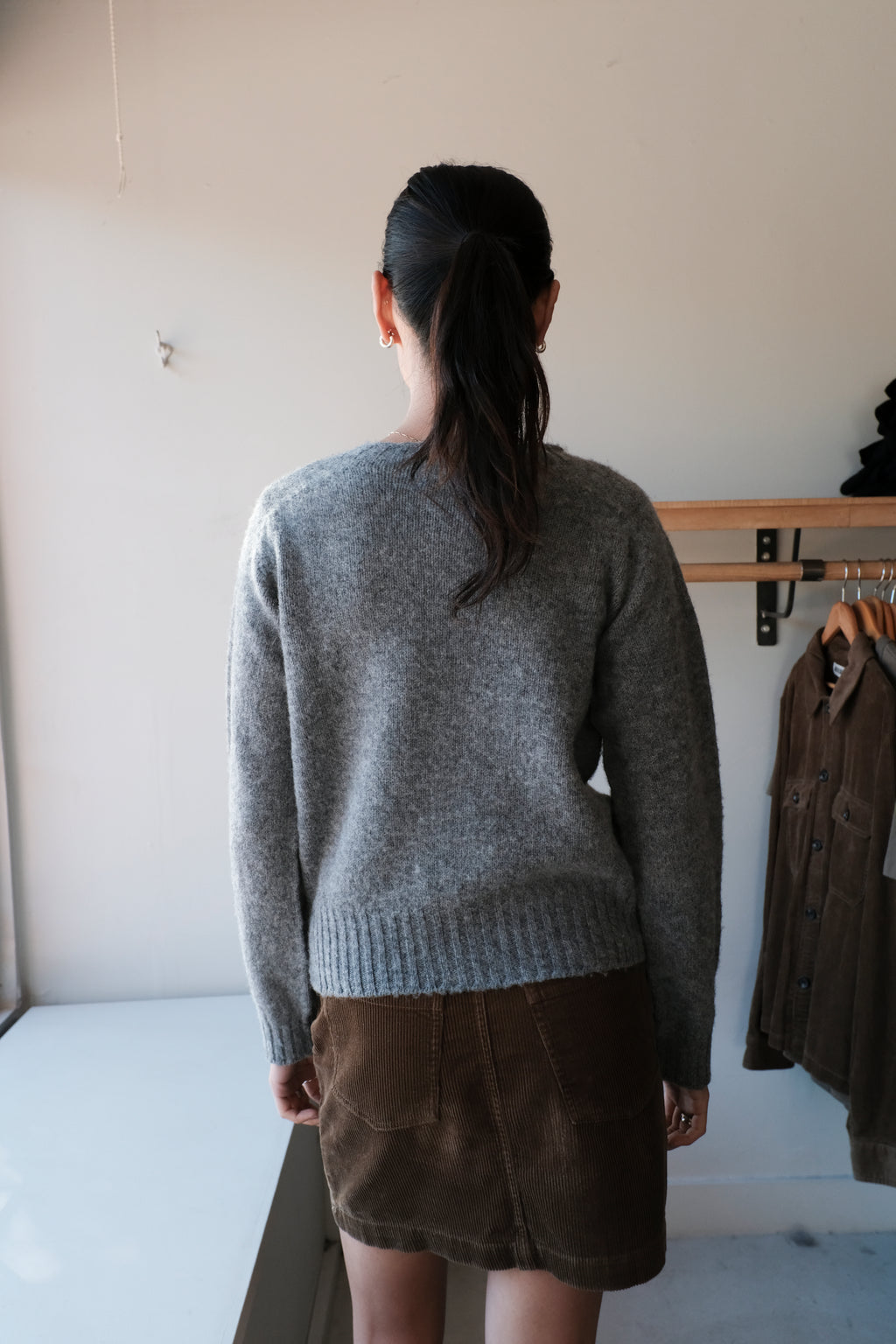 Jets Crew Sweater - Grey