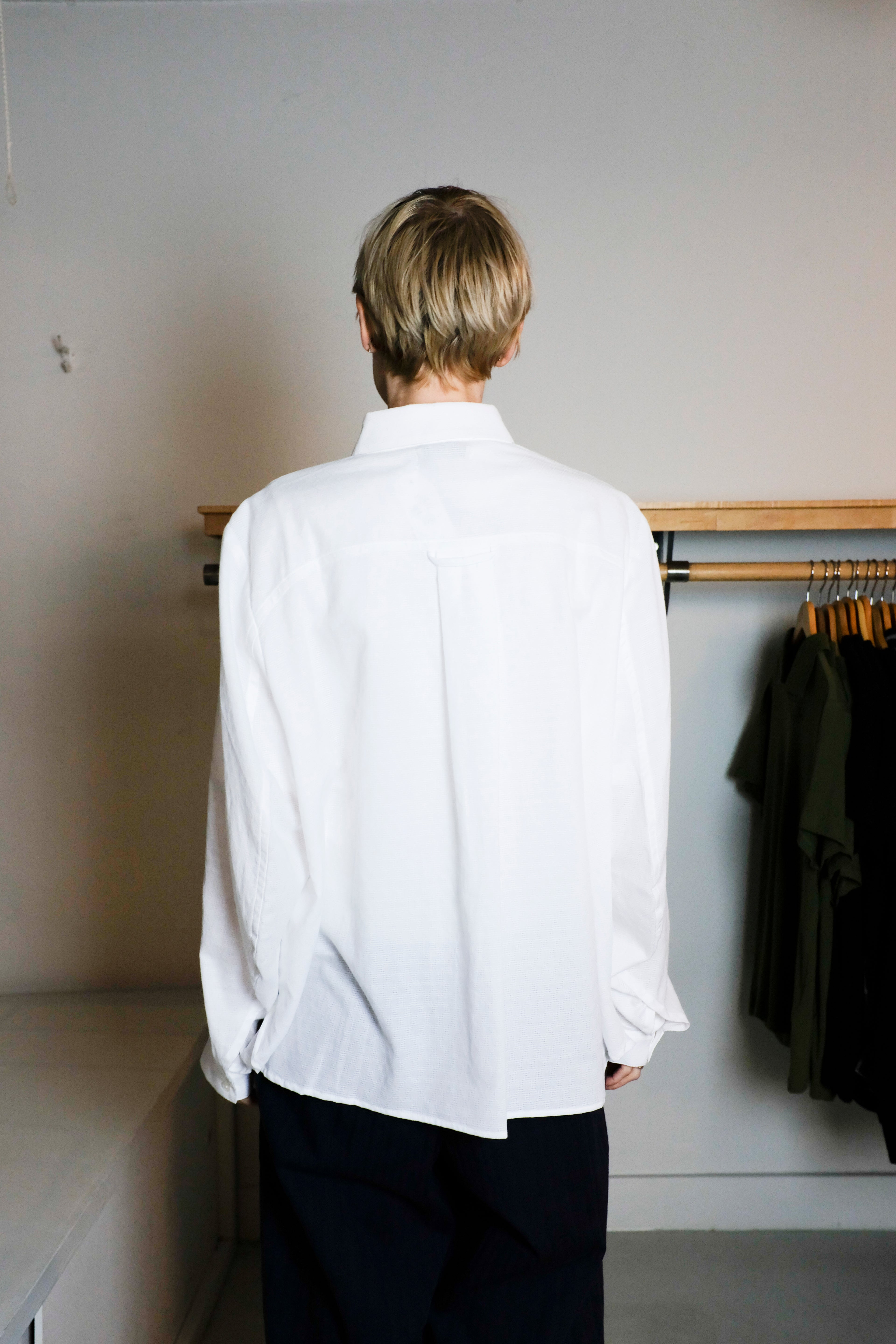 YMC - Kengo Shirt - White Lace - Back
