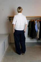 YMC - Peggy Trouser - Indigo Denim - Back
Thinking Mu - Ane Blouse - White Vainica - Back