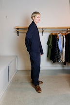 YMC - Creole Trouser - Scuttlers Jacket - Navy Herringbone - Side